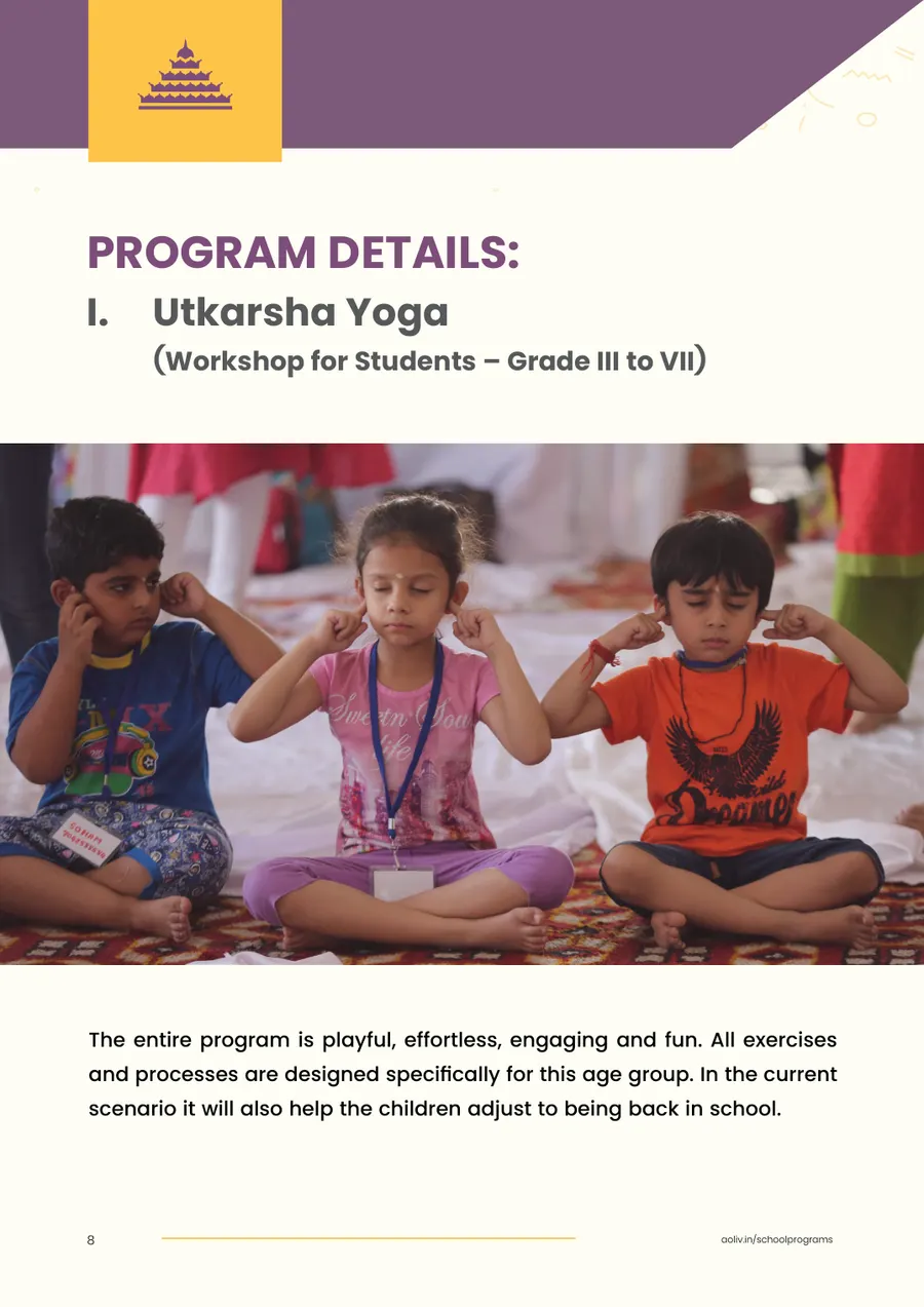 Proposal page 10: Utkarsha Yoga