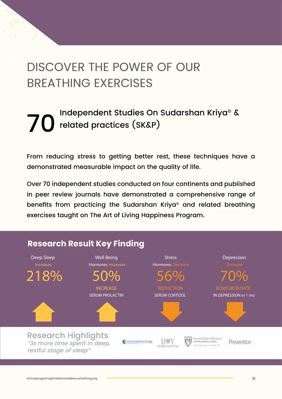 Proposal page 33: Research on the breathing exercises